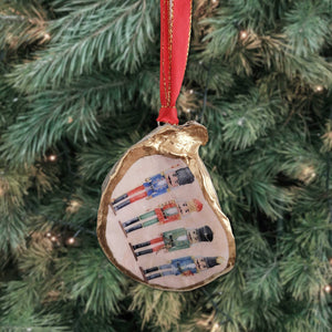Nutcracker Christmas Tree Ornament • Oyster Shell Decor