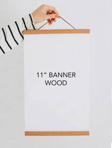 11" Magnetic Poster Wood Hanging Frame