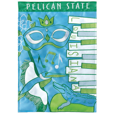 Louisiana Pelican Garden Flag