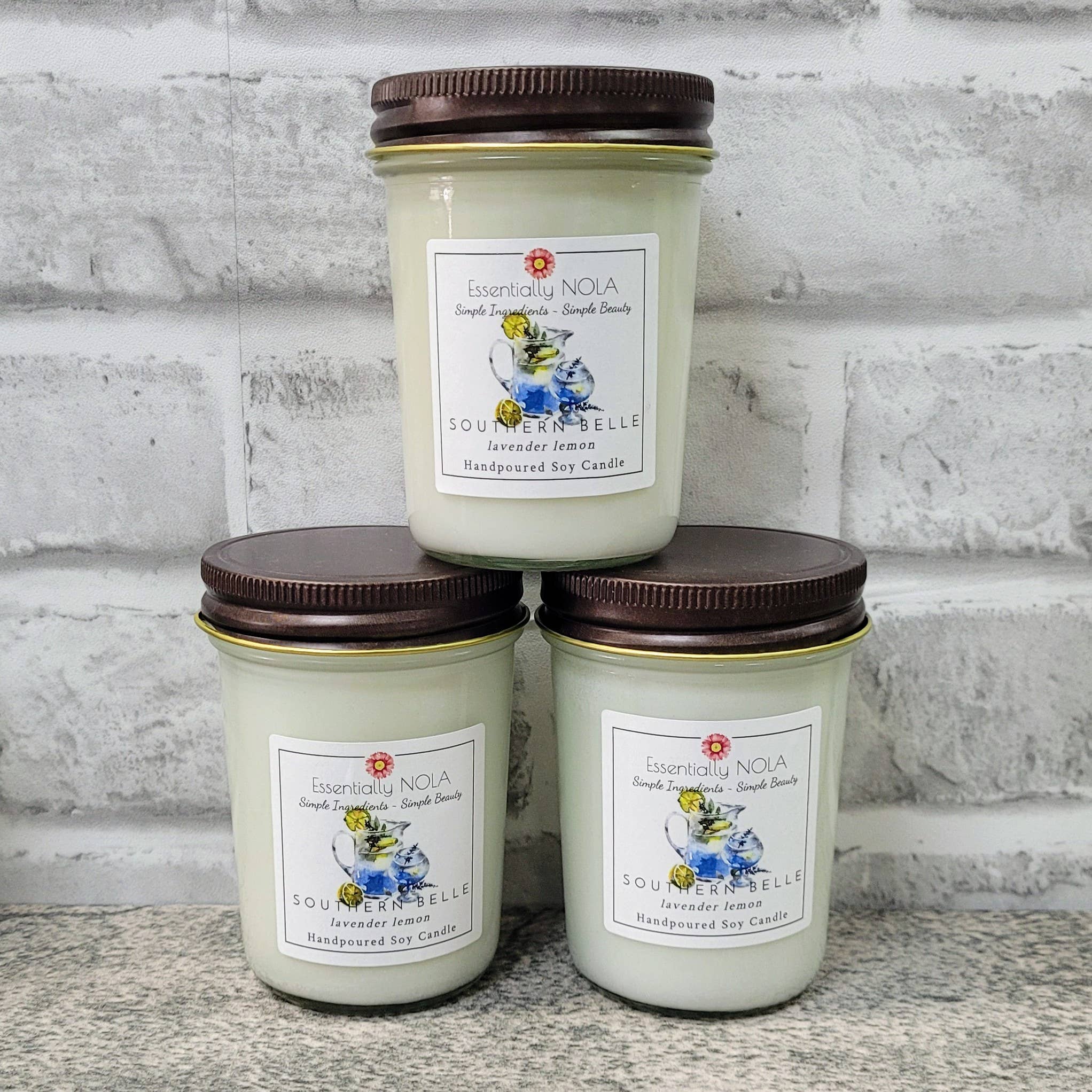 Soy Candle - Southern Belle - Lavender Lemon