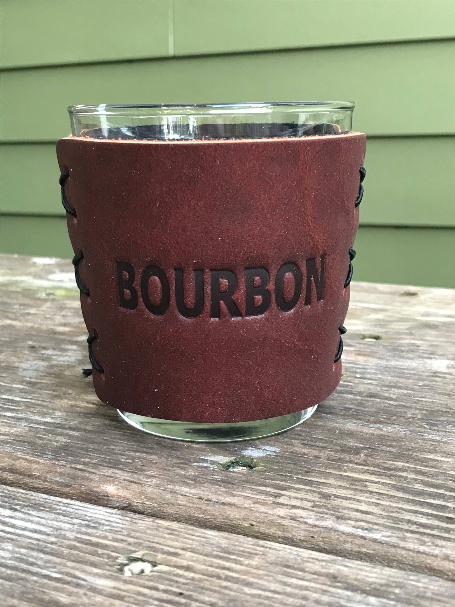 Leather Wrapped Rocks Glass - Bourbon