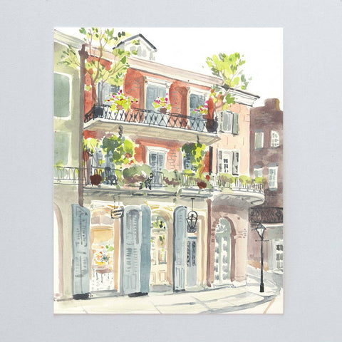 "New Home" Lyla Clayre New Orleans French Quarter Art Print