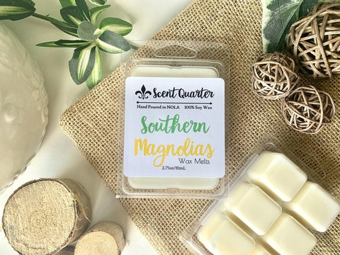 Southern Magnolia Wax Melts - Floral Scent -  Louisiana Scented Handmade Soy Wax Melts