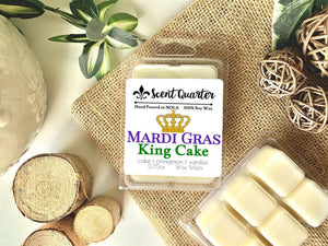 Mardi Gras King Cake Scented Soy Wax Cube Melts - Louisiana Scented Handmade Soy Wax Melts