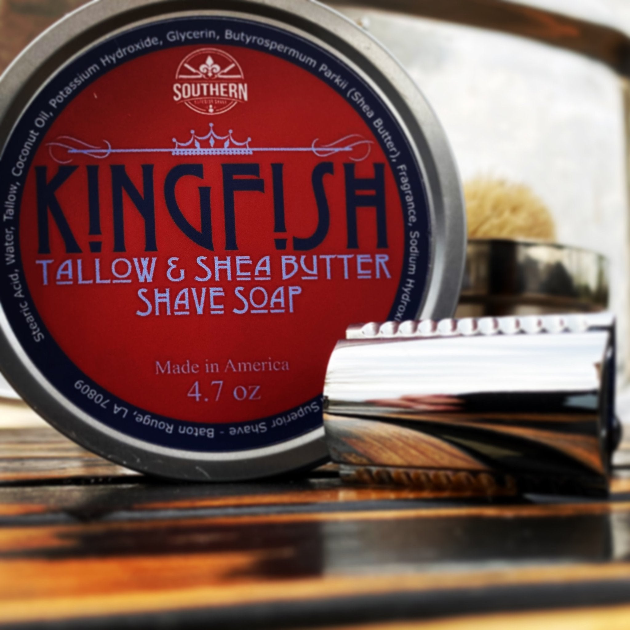 Kingfish Tallow & Shea Butter Shave Soap