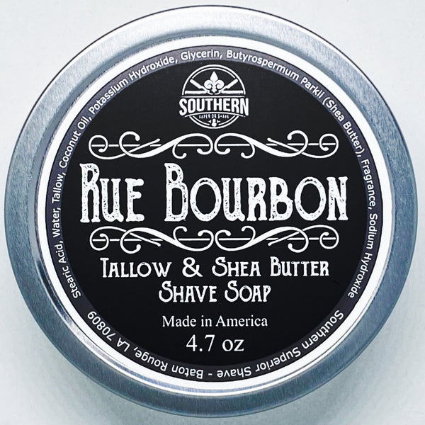 Rue Bourbon Tallow & Shea Butter Shave Soap