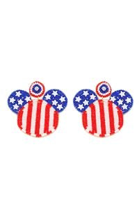 Patriotic Mouse USA Earrings