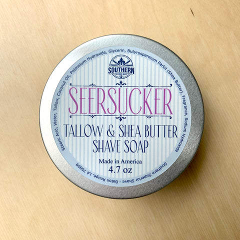 Seersucker Tallow & Shea Butter Shave Soap